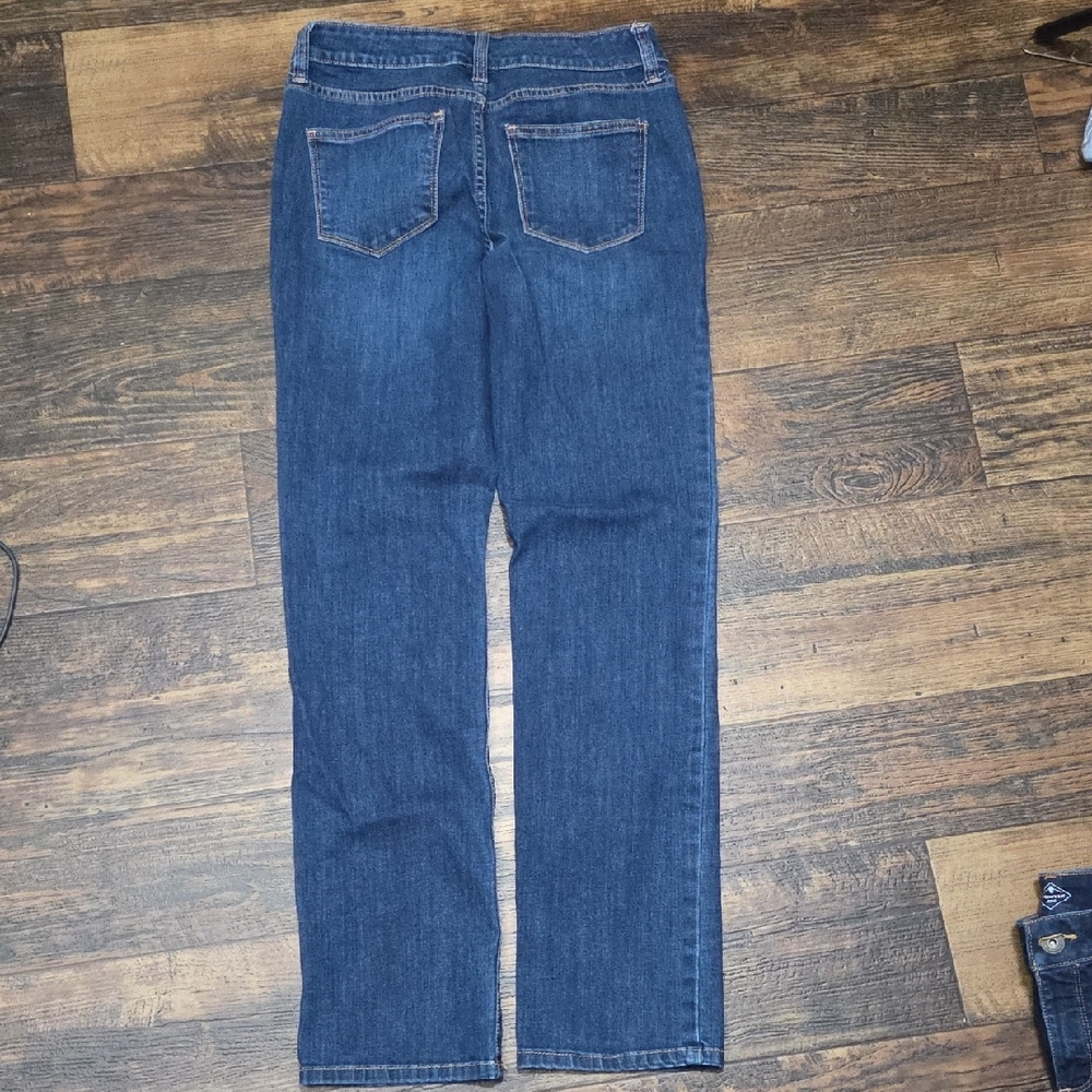 2 Pair Of St. John's Bay Dark Blue Straight Leg Jeans - Picture 3 of 7